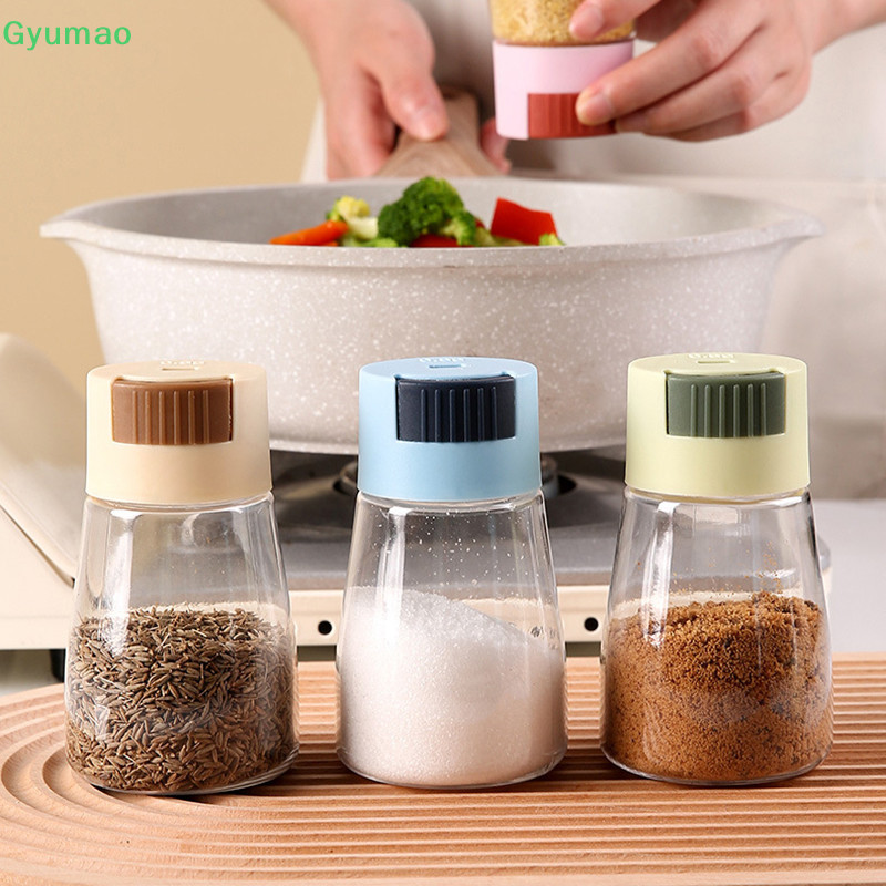 [Gyu] 0.5g เครื่องปั่นเกลือเมตร Push Type เครื่องจ่ายเกลือขวดน้ําตาลเกลือเครื่องเทศพริกไทยเกลือ Shaker SpiceJar สามารถขวดปรุงรส TH