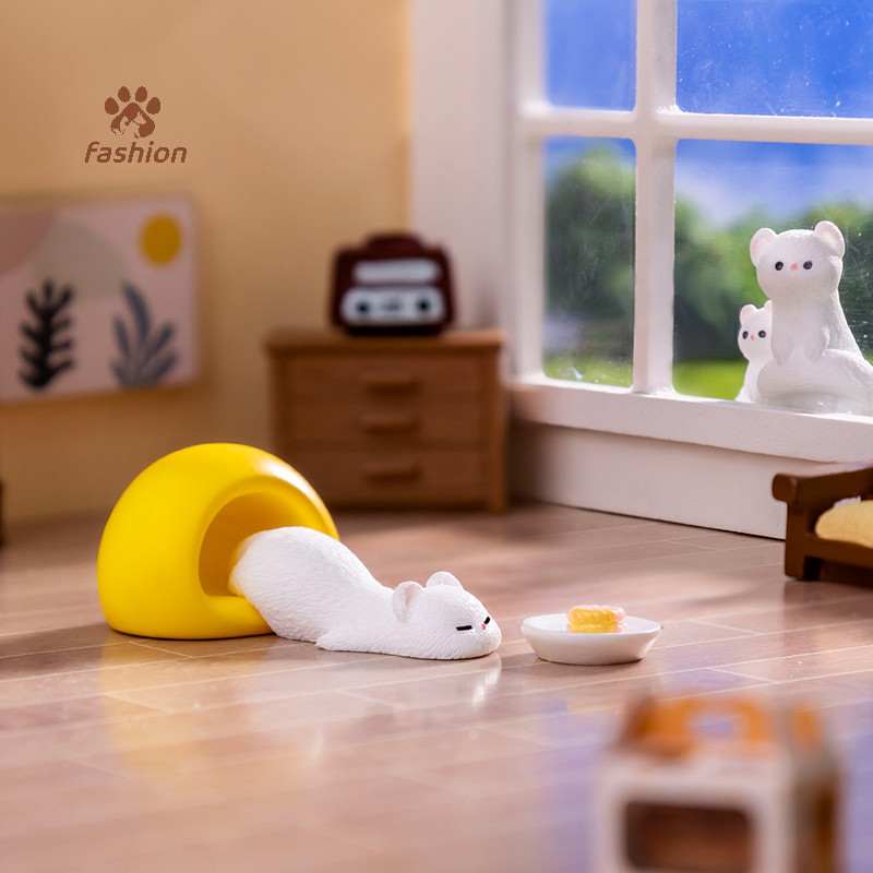 [แฟชั่น] น่ารักการ์ตูน Ferret DIY ตกแต่งบ้านเดสก์ท็อป Miniatures ตุ๊กตาเครื่องประดับขนาดเล็กอุปกรณ์เสริมหัตถกรรมเด็กของขวัญ {TH}