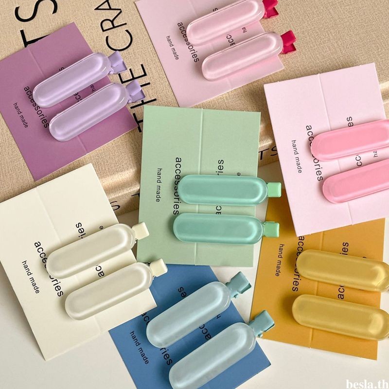 besla.thSummer Ice Cream Duckbill Clip สีสันรูปไข่ Bangs คลิปน่ารักสาวหัวใจผม ClipCOD