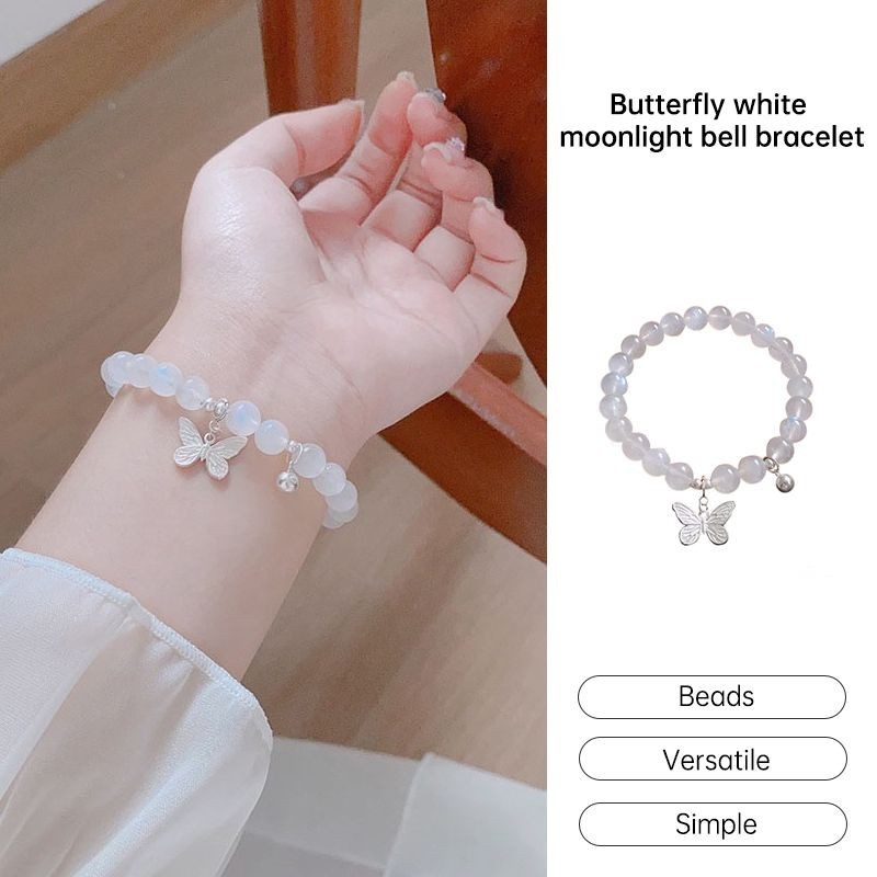 สร้อยข้อมือใหม่สไตล์จีน จี้รูปผีเสื้อ สีขาวเรียบง่าย สไตล์จีนโบราณ นักเรียนสำหรับผู้หญิง 2024ใหม่-aidderse.th