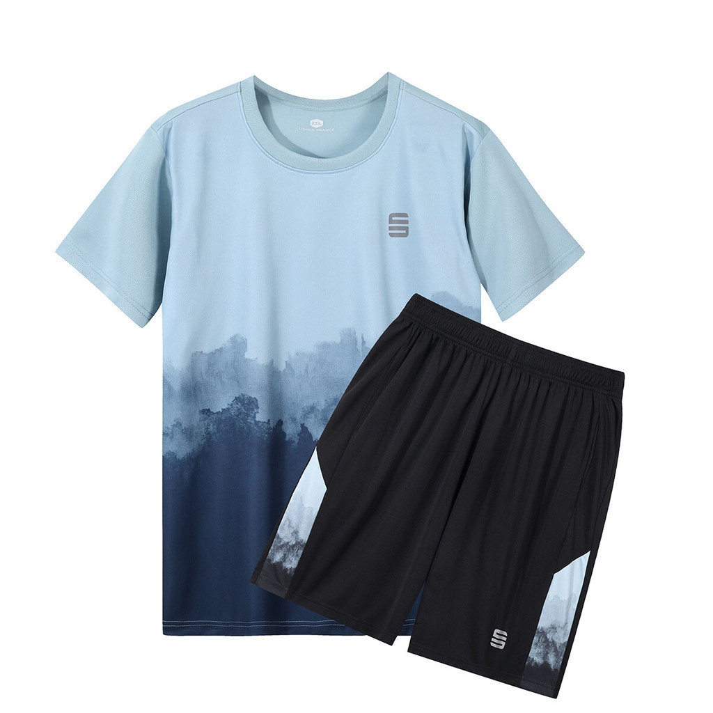 mvp sport ชุดกีฬาสองชิ้น ชุดสูทไล่สี กางเกงขาสั้น + เสื้อแขนสั้น ชุดเซทสองชิ้น ชุดกีฬา (ใส่ได้ทั้งชายและหญิง) ราคา ถูกที่สุด ดีลบีเคเค แกลเลอรีภาพที่ 7
