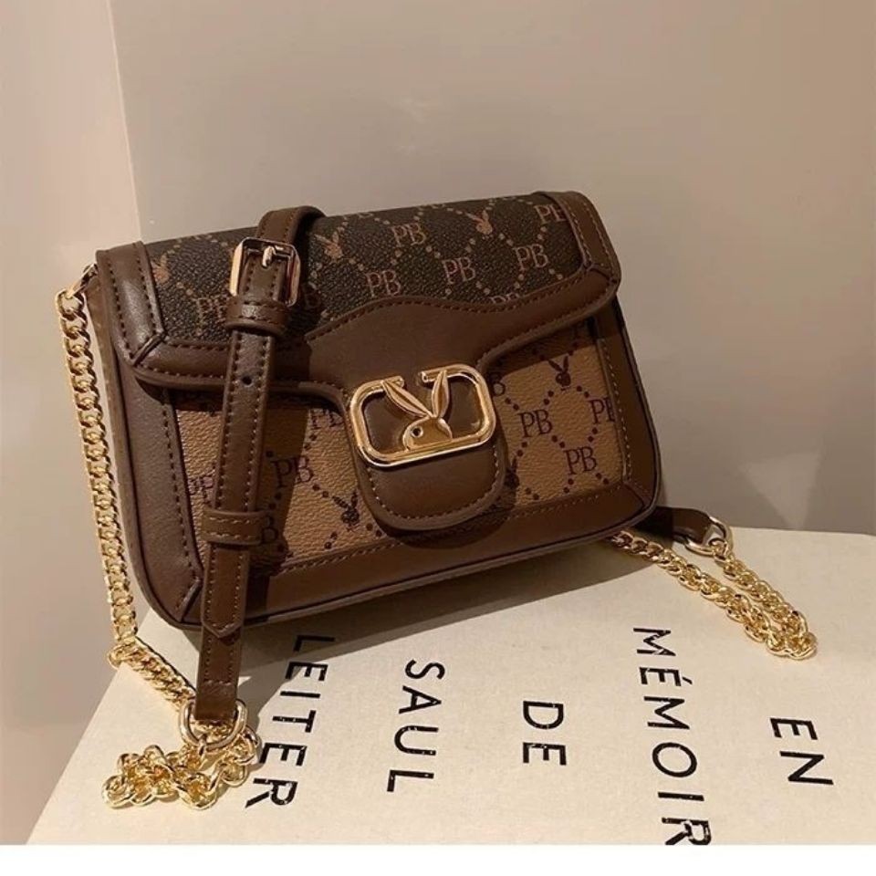 South Style Playboy Joint Series Moon Night Old hua Bag Female 2024 สไตล์ใหม่อินเทรนด์ไหล่ Messenger กระเป๋าสี่เหลี่ยมเล็ก