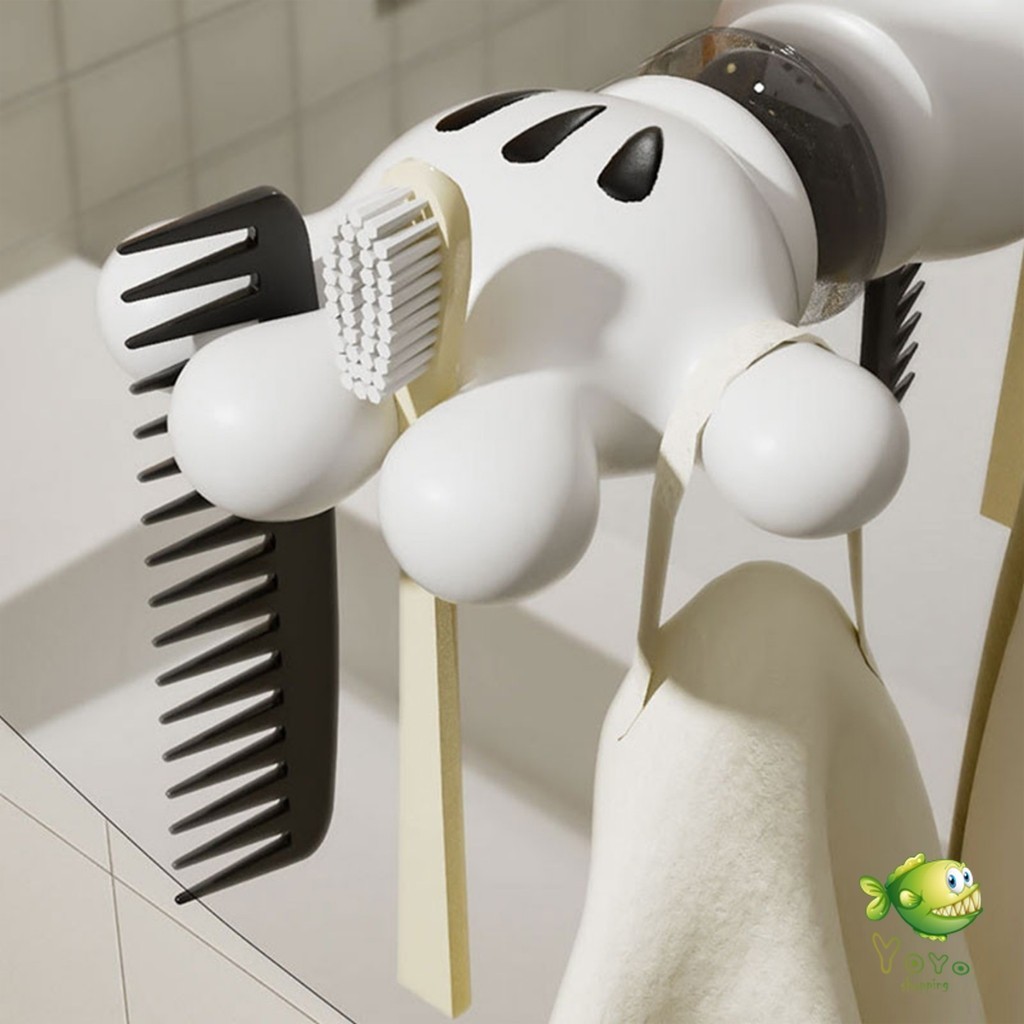 YOYO ตะขอแขวนแปรงสีฟัน รูปปาล์มการ์ตูน อุ้งมือ 3D ตะขอแขวนผนัง Toothbrush holder - รูปที่ 2