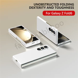 ปลอกสีทึบสําหรับ Samsung Galaxy Z พับ 7 6 5 4 3 Fold7 Fold6 Fold5 ZFold7 ZFold6 ZFold5 ZFold4 ZFold3 ปลอก Macaron ผิวรู้สึกพับกันกระแทกป้องกันปกหลัง