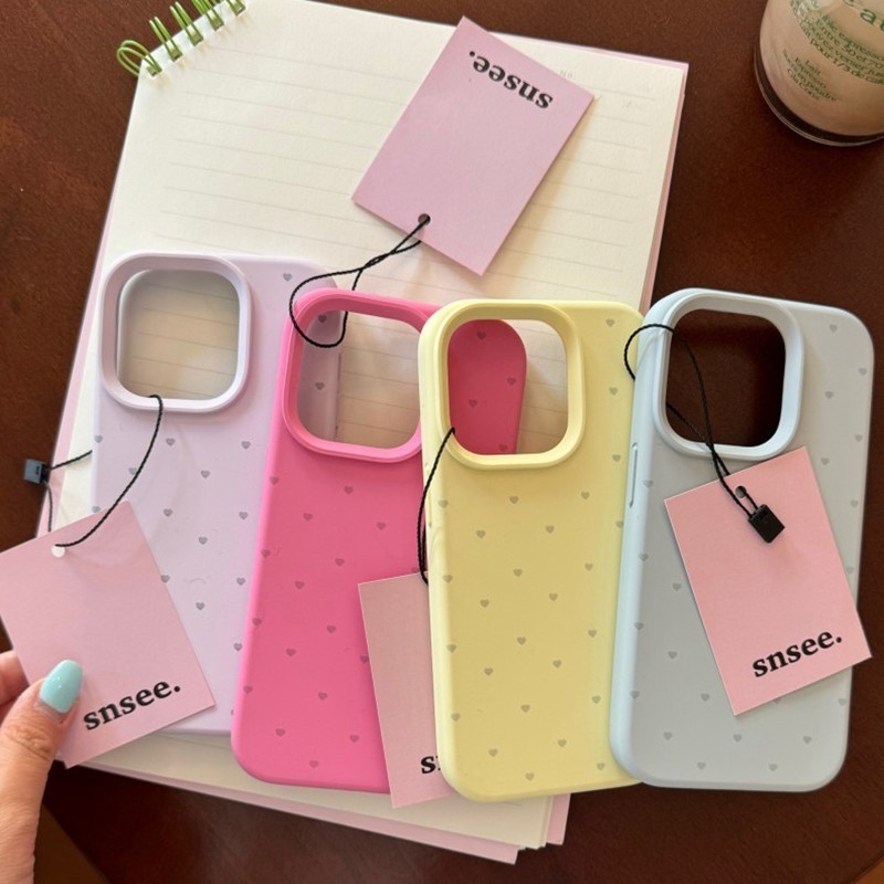 Multicolorlove Heartซิลิโคนเหลวเคสโทรศัพท์สําหรับ for iPhone 17 16 15 Pro Max 15Pro 15 14 13 12 Pro Maxครอบคลุมเต็มรูปแบบกันกระแทกป้องกันนุ่ม