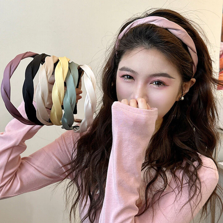 ใหม่ผู้หญิงสาวสวยลื่นผมhoop Headwear Hairbandsแถบคาดศีรษะ