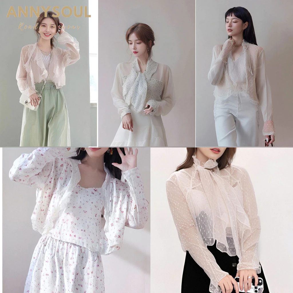 เสื้อคลุมแขนยาวผ้าชีฟอง แฟชั่นฤดูร้อน รุ่นใหม่ล่าสุด เสื้อคลุมกันแดดสวมใส่สบาย