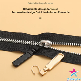 ZXF หัวซิปแบบถอดได้ หัวซิปกระเป๋า ทั่วไป แบบเปลี่ยน Metal Zipper Head