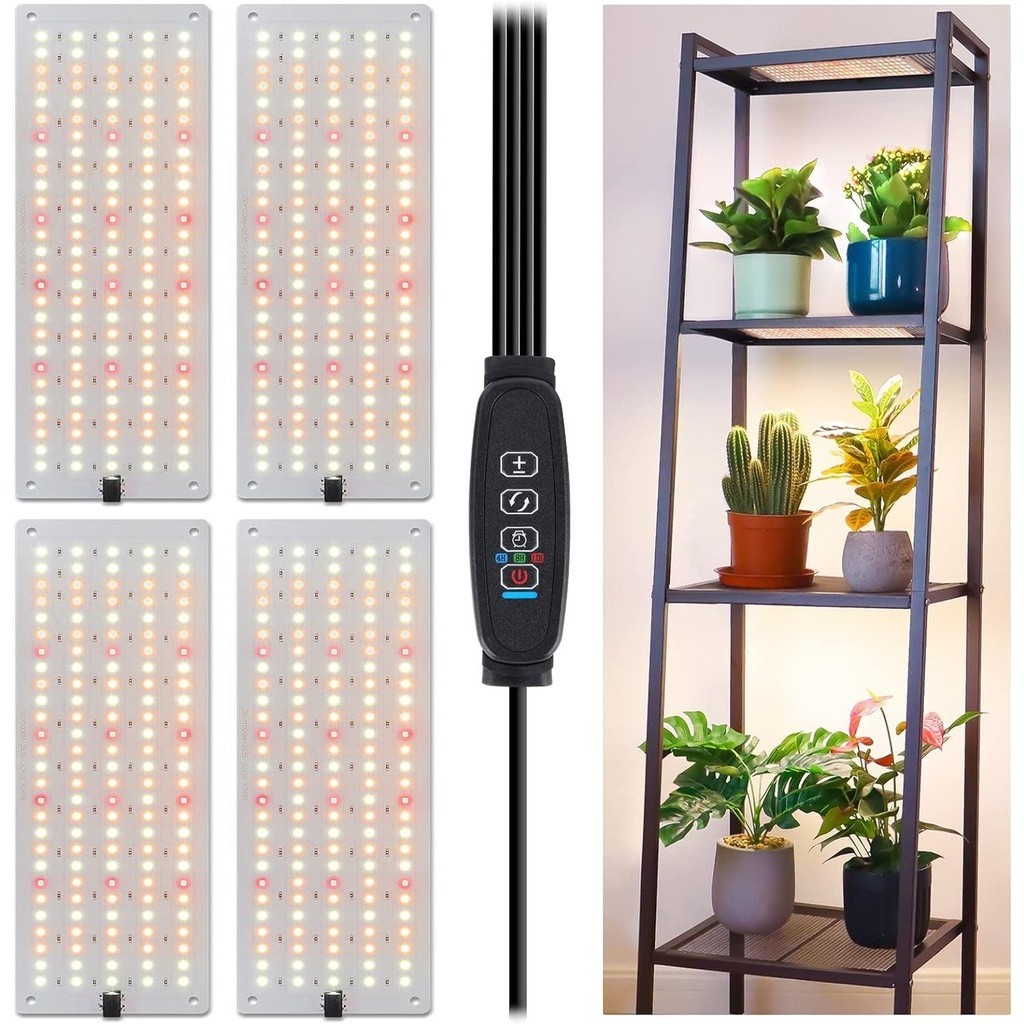 Furtherlux 40W หรี่แสงได้ LED Grow Light Spectrum เต็มพร้อมตัวจับเวลา 4/8/12H สําหรับพืชในร่ม
