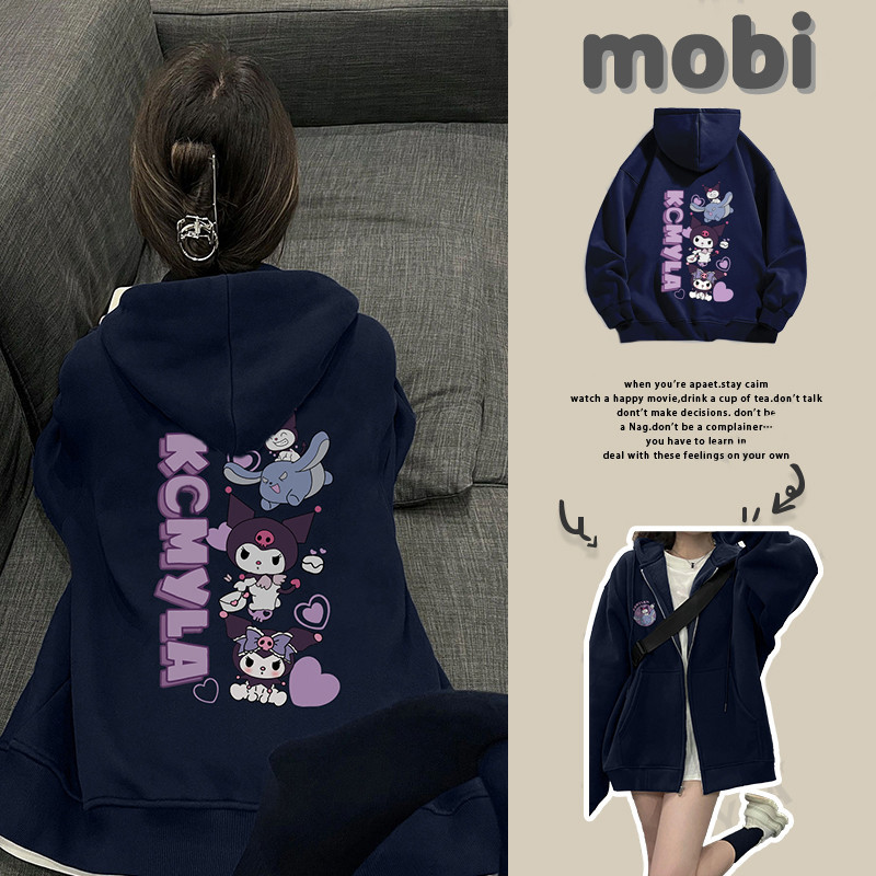 ผู้หญิงกํามะหยี่เสื้อกันหนาวซิปเสื้อกันหนาวหมวกแขนยาวลําลองอบอุ่นฤดูหนาวฤดูใบไม้ร่วงหลวมกีฬาสันทนาการทนกว่า