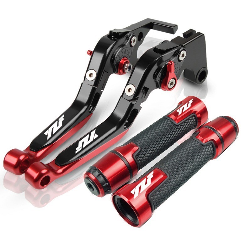 รถจักรยานยนต์ดัดแปลงhandlebar Grip 6-Stageปรับขยายได้พับคลัทช์เบรคสําหรับYamaha YZF R6 2005 - 2016