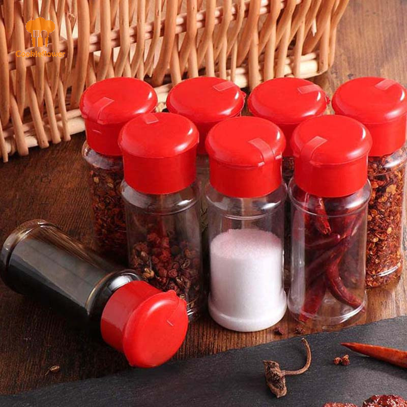 Ckfr เครื่องปั่นเกลือเครื่องเทศพลาสติก 5 ชิ้น โถปรุงรส เครื่องปรุงรสบาร์บีคิว ขวดการ์ ใหม่
