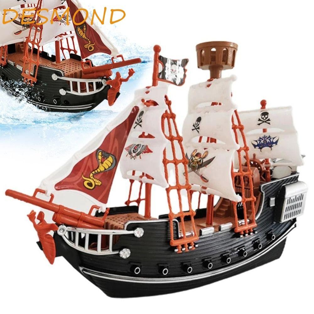 แอ็คชั่นเรือโจรสลัด เดสมอนด์,เรือโจรสลัดที่น่าสนใจของเล่นรุ่นโจรสลัด,ตกแต่งเดสก์ท็อปโมเดลประณีตช่างฝีมือเครื่องประดับเรือของเล่นเด็กขอ