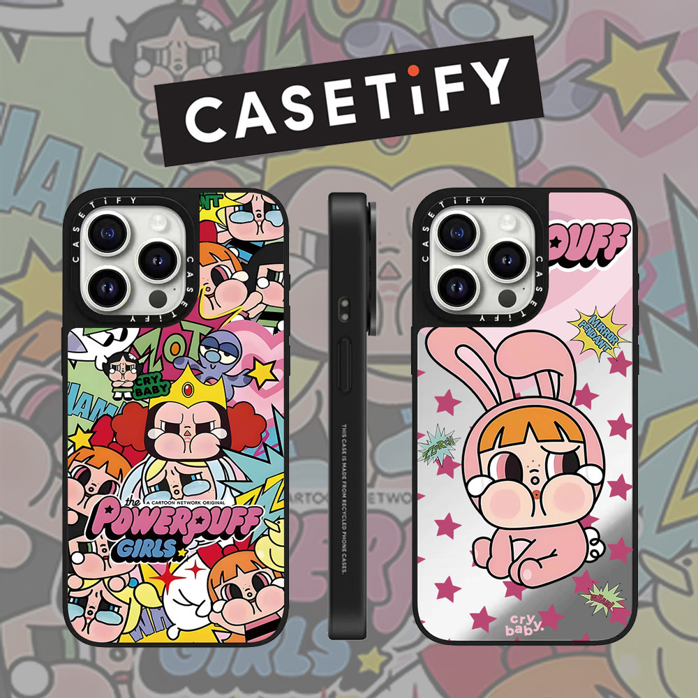 Casetify การ์ตูนน่ารักตลกสาวกระจกหน้าเคสโทรศัพท์สําหรับiPhone 15 Pro Max 14 Plus 13 ProMax 12 12Pro 11 โทรศัพท์กันกระแทกขอบนุ่มฮาร์ดป้องกันกรณี