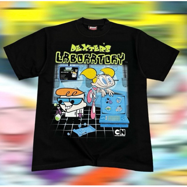 เสื้อยืดคอฟิต รุ่น Dexter’s สีดำ #DTG