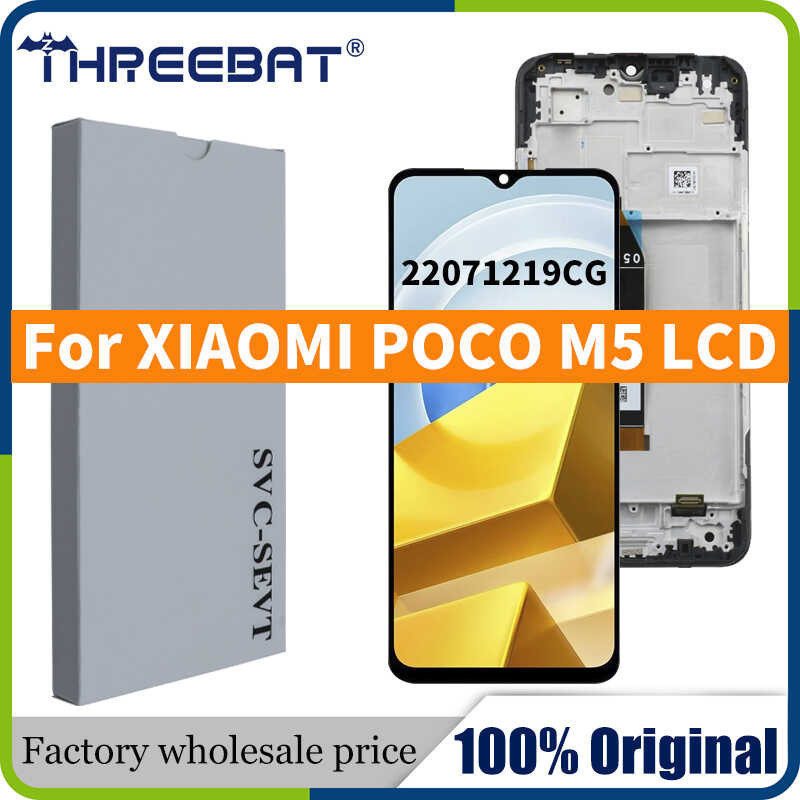 6.58" Original Tela For Xiaomi Poco M5 22071219CG LCD Display Touch Digitizer Assembly For Poco M5