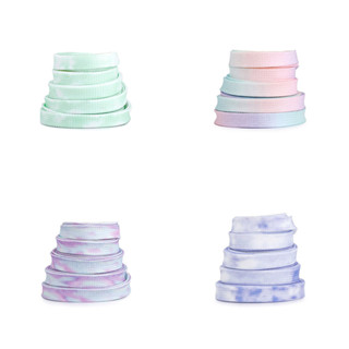 1คู่ที่สวยงามไล่ระดับสีที่ละเอียดอ่อนมัดย้อมพิมพ์หญิงที่เรีย…