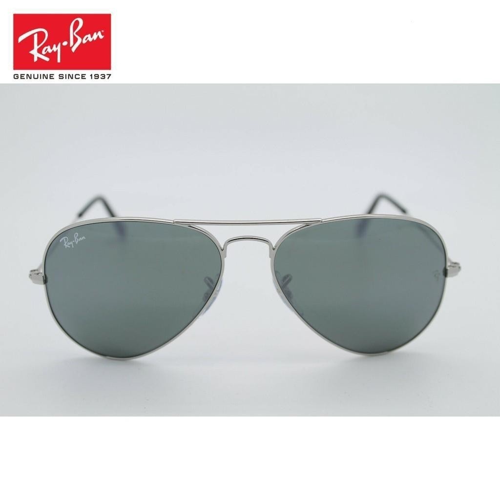 RayBan Aviator แว่นตากันแดด3025 RB 3025 w3275 55มิลลิเมตรและกรอบ/เงิน