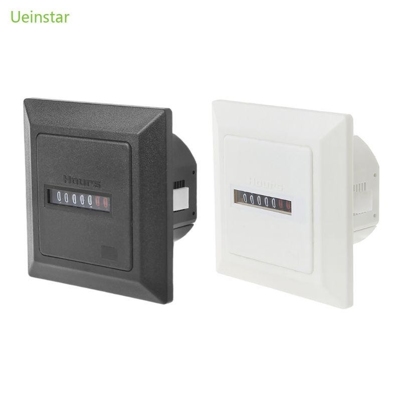 Uein ที่ถูกต้อง HM-1 Timer Square Counter Digital 0-99999 9 ชั่วโมงมิเตอร์ Hourmeter Gauge 0 3W AC220-240V 50Hz AC