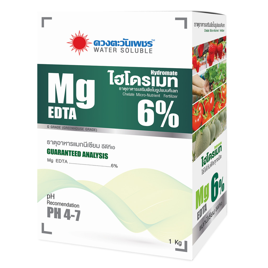 ปุ๋ย คีเลต แม็กนีเซียม (Mg)6% Mg-EDTA #ดวงตะวันเพชร