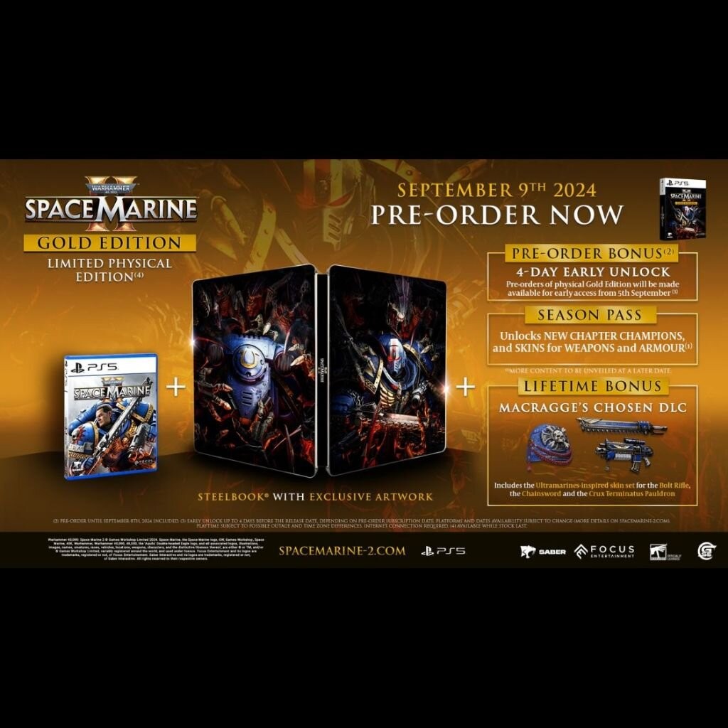 (พร้อมส่ง) PS5 WARHAMMER 40,000 SPACE MARINE (GAME) (TH/EN)