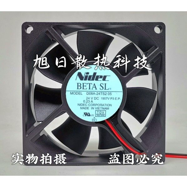 D08A-24TS2 05 24V 0.23A ญี่ปุ่น NIDEC 80 * 80 * 25 พัดลมอินเวอร์เตอร์