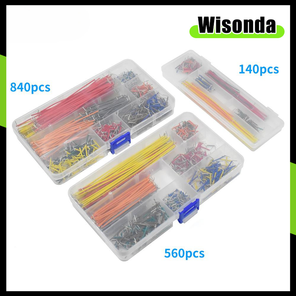 140 ชิ้น 560 ชิ้น 840 ชิ้น Preformed Breadboard จัมเปอร์ลวดชุด 14 ความยาวสารพันสําหรับ Breadboard Prototyping Circuits
