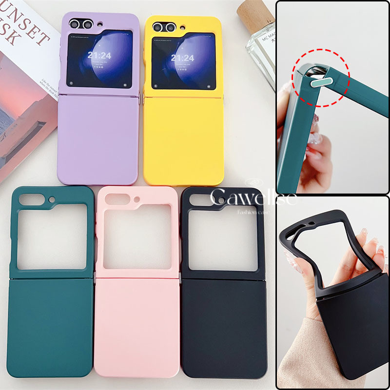 บานพับ Ruber บางพิเศษปลอก TPU แบบนุ่ม Samsung Galaxy Z Flip 6 Z Flip 5 ลิงค์โลหะหัวเข็มขัดกันกระแทก Matte Case Flip6 Flip5