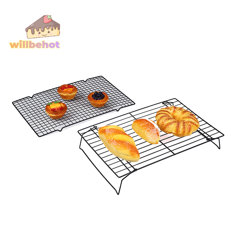 [WillbehotT] สแตนเลสไม่ติดลวดตารางถาดขนมเค้กเบเกอรี่ชั้นวางระบายความร้อนเตาอบครัวพิซซ่าขนมปังผู้ถือคุกกี้ชั้นวางบาร์บีคิว [ใหม่]