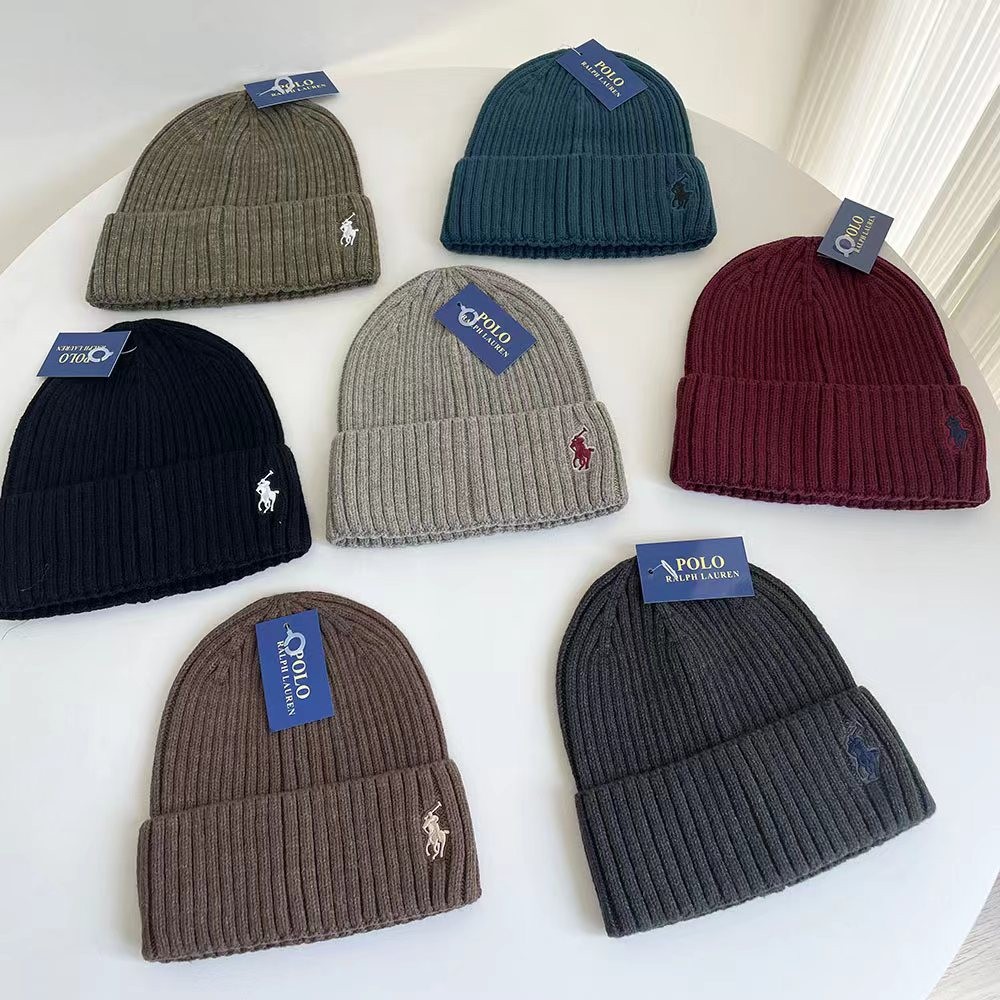 ใหม่ถัก Beanies หมวกฤดูหนาวสําหรับผู้ชายผู้หญิง Warm สีทึบนุ่มขนสัตว์ถักหมวก