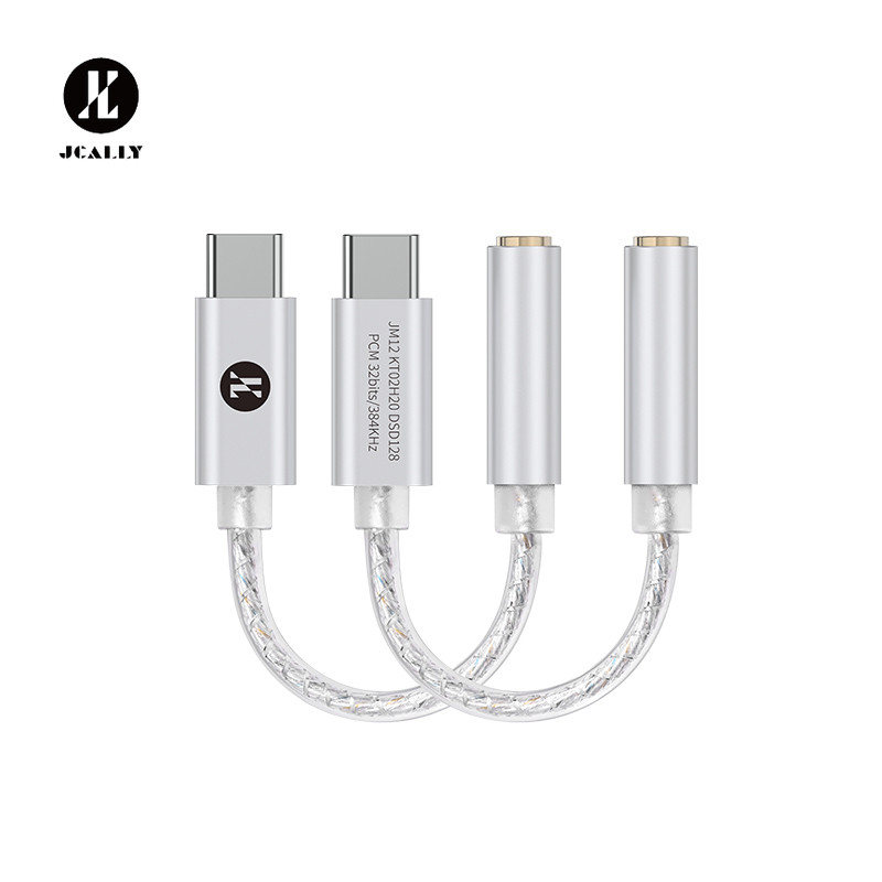 Jcally JM12 DAC ชิป KTO2H20 32bits/384KH DSD128 Silver-plated Conductor อะแดปเตอร์ดิจิตอลสําหรับ Typ