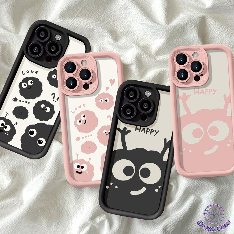 คู่รักการ์ตูนน่ารักกล่องถ่านหินมีความสุขสำหรับ infinix Smart 8 5 6 7 Hot 40i 20 30 9 11 Play Note 12 30 G96 Spark GO 20C