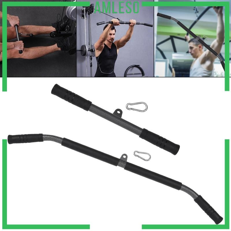 [Amleso] Home Gym Lat Pull Down Bar Pulley Cable Machine Attachments Triceps Fitness