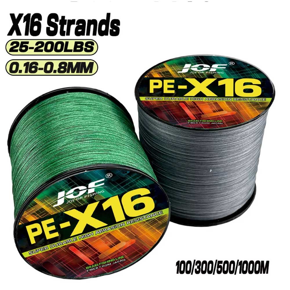 Jof สายการประมง1000เมตร500เมตร12/16เส้น25-200LB PE ถัก Multicolor ซุปเปอร์แข็งแกร่งสายการประมงสำหรับน้ำเค็มปลาคาร์พปลาคาร์พตกปลาลวดล่อลวด