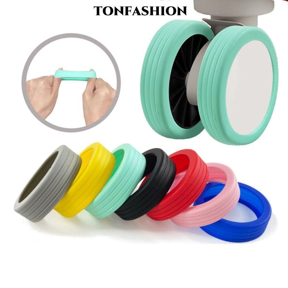 Tonfashion อะไหล่ซิลิโคนป้องกันล้อกระเป๋าเดินทาง ลดเสียงรบกวน 4 8 ชิ้น ต่อชุด