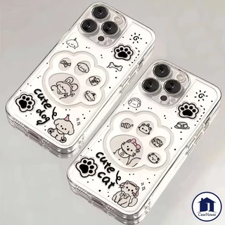 เคสนิ่มใสลายแมวและสุนัขสุดน่ารัก เข้ากันได้กับ OPPO A6 A5 A3 X Pro Reno 16 15 F A60 A16 A54 A38 A12 A15 A3s A57 A18 A35