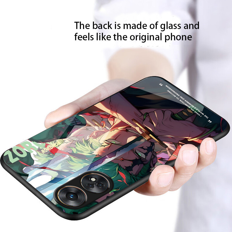 เคสกระจก OPPO reno 8T 4G / reno 8T 5g เคสกระจกนิรภัยฮาร์ดฝาหลังขอบซิลิคอนอ่อน ราคา ถูกที่สุด ดีลบีเคเค แกลเลอรีภาพที่ 7