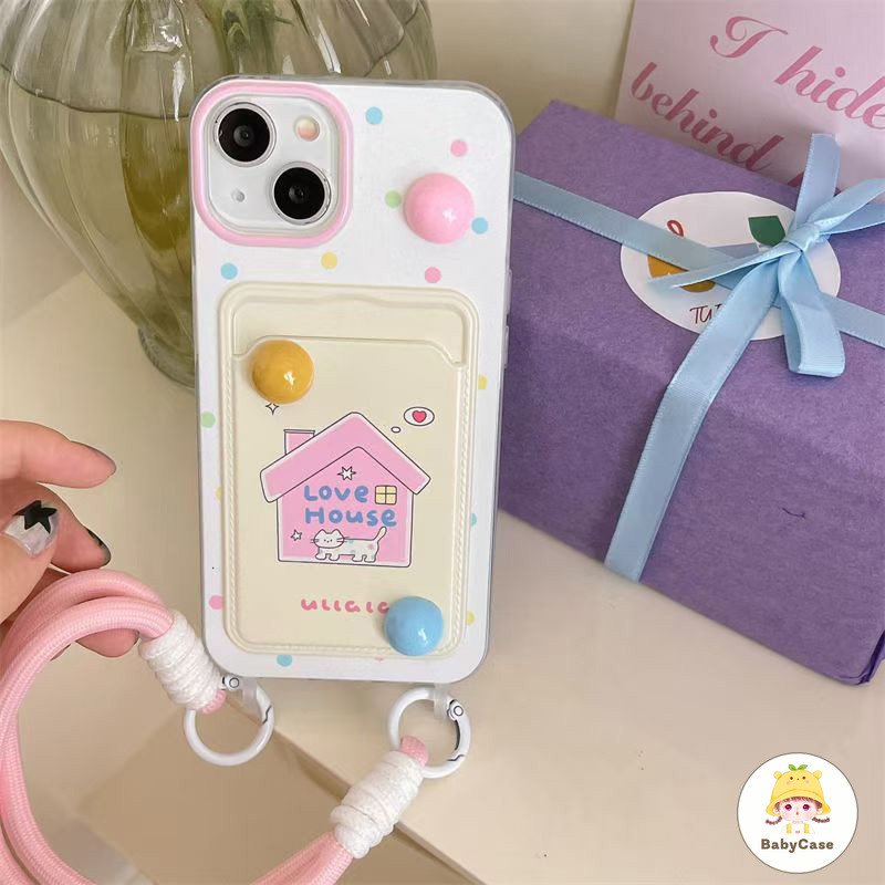 การ์ตูนสีสันสดใสรักบ้านแมวนุ่ม เคส iPhone 13 11 15 14 12 Pro Max 7Plus XR X XS Max 7 8 14 15 Plus SE 2020