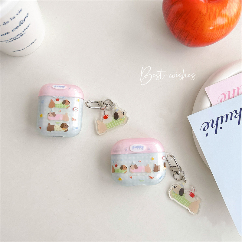 ลายสก๊อตไส้กรอกสุนัขสําหรับ Airpods 1/2 3 Pro2 Pro3 Airpods4 ชุดหูฟังไร้สายบลูทูธป้องกันกรณี AirPods pro2 Pro3 3 4 หูฟังป้องกันกรณี