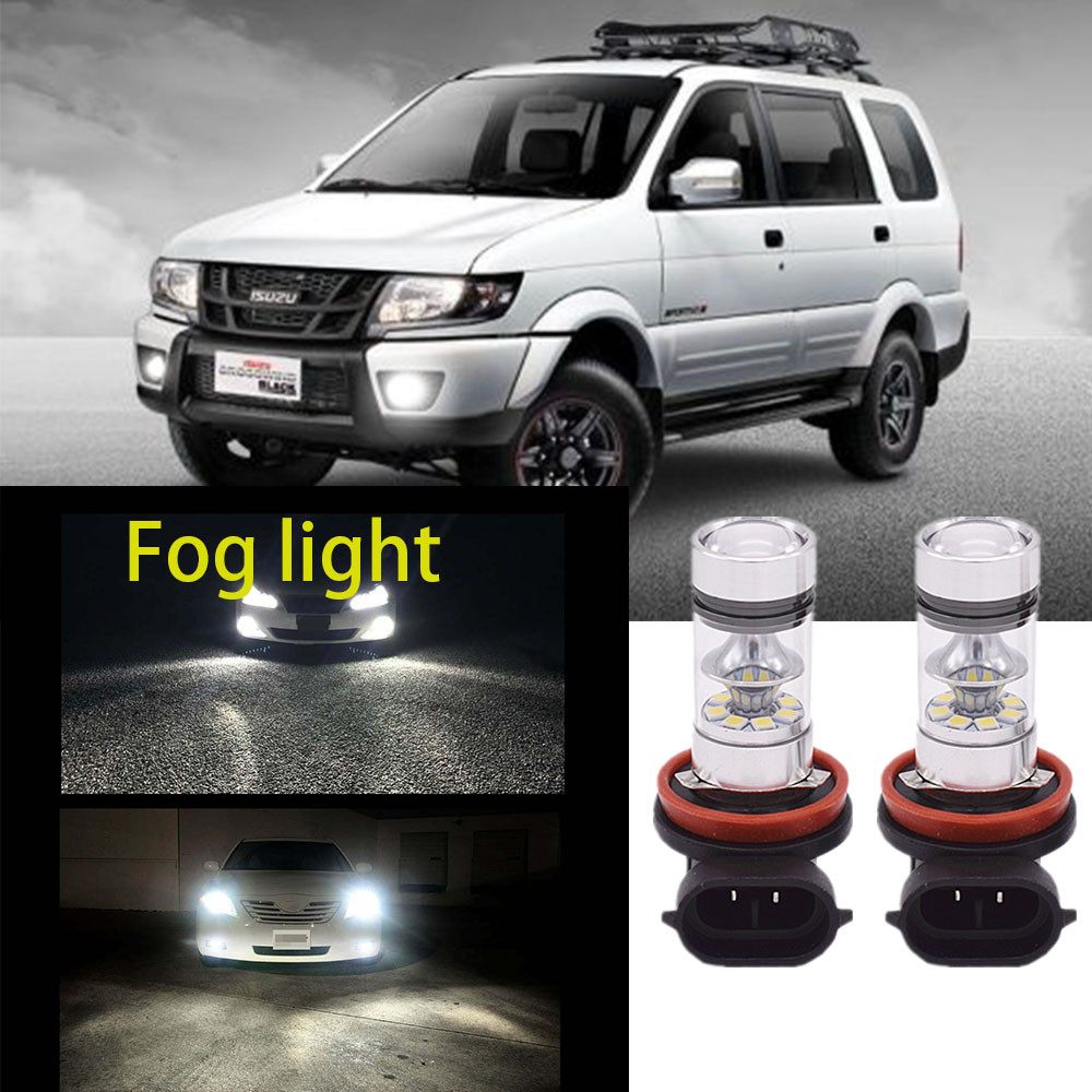 สําหรับ Isuzu Crosswind Panther 2012-2020 (โคมไฟหมอก) -(1 คู่) H11 ด้านหน้า LED LAI หลอดไฟสีขาว 6000