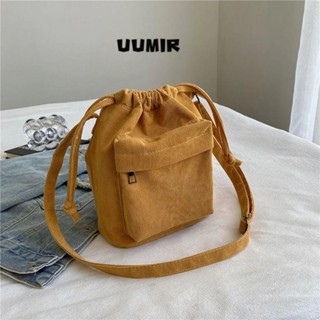 UUMIR กระเป๋าผู้หญิงกระเป๋าสะพายไหล่กลางแบบนุ่มหูรูดกระเป๋าส…