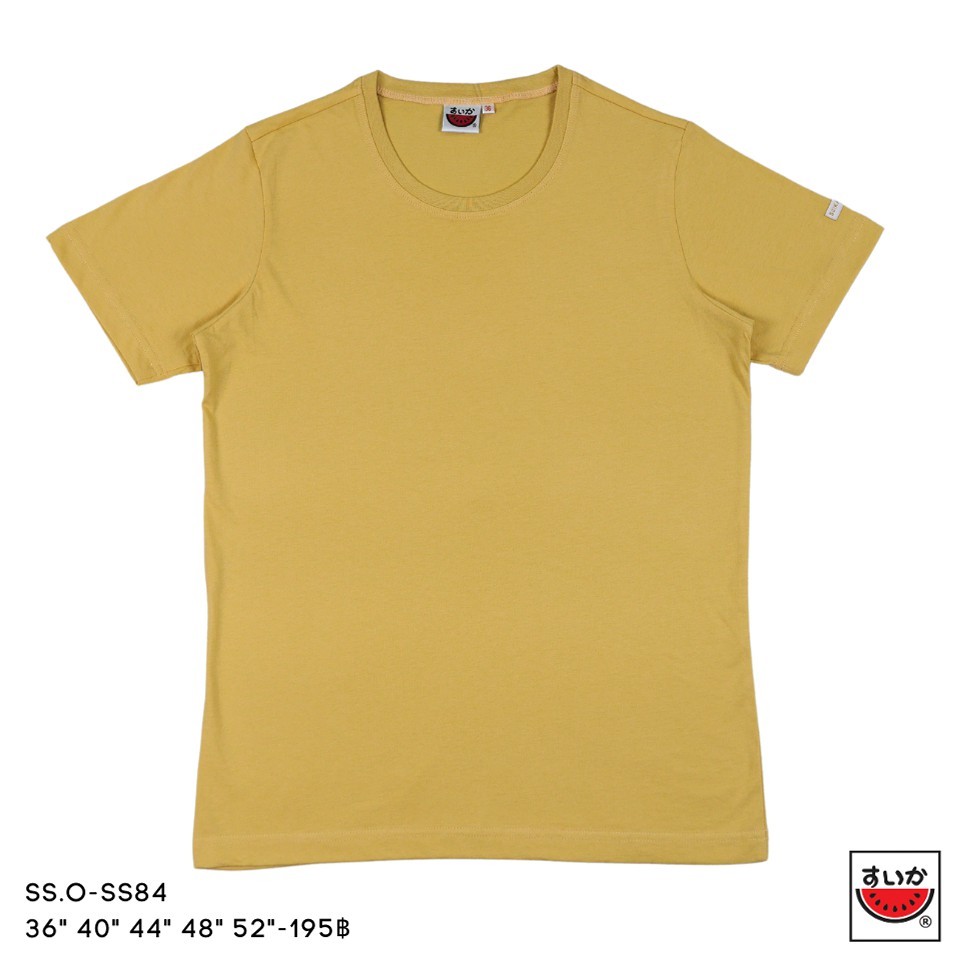 แตงโม (SUIKA) - เสื้อยืดคอกลม คอวี SUPERSOFT สี 84 Pineapple