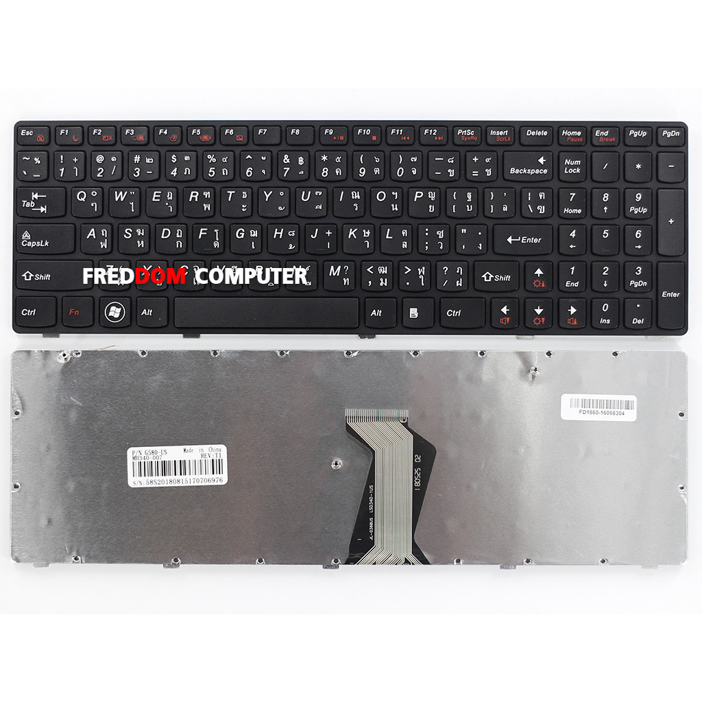 คีย์บอร์ด Lenovo IDEAPAD G580 G580A G585 G585A Z580 ไทย-อังกฤษ KEYBOARD