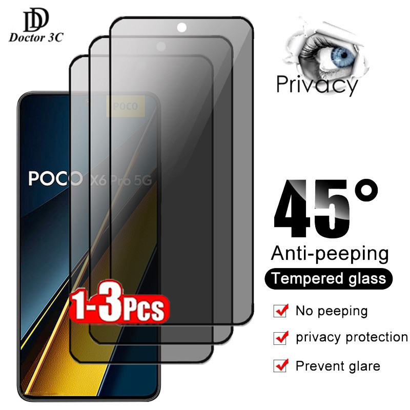 ฟิล์มกระจกนิรภัยกันเสือก Xiaomi Poco X6 X5 X4 X3 NFC M6 Plus M5 M5s M4 M3 F6 F5 F4 GT F3 Pro 5G 4G 2024