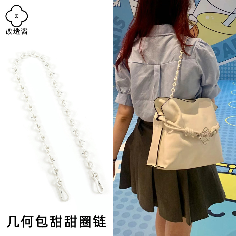 เหมาะสําหรับ loewe Bag Strap loewe Chain Geometric Bag Shoulder Strap puzzle Bag Chain Crossbody Und