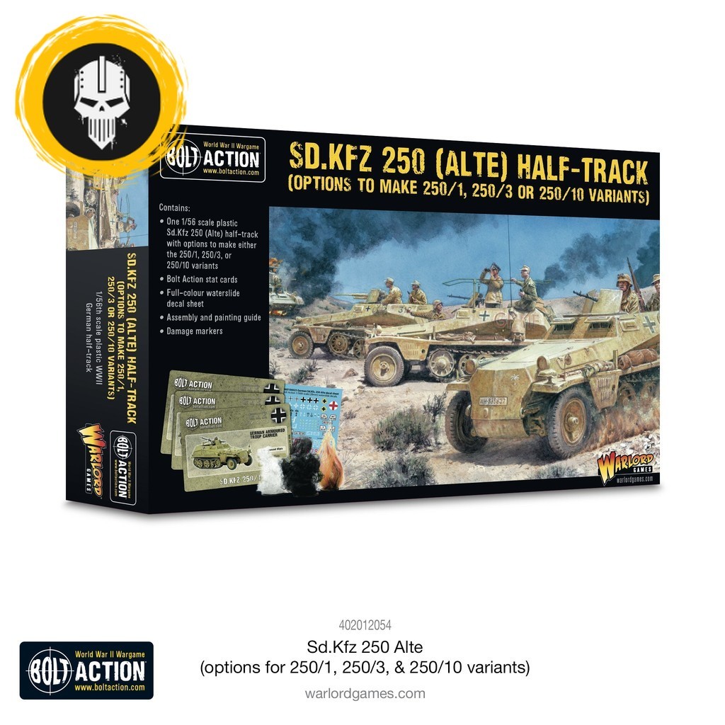 [พร้อมส่ง]WARLORD GAMES: BOLT ACTIONS: Sd.Kfz250(Alte)half-track(options to make250/1,250/3or250/10v