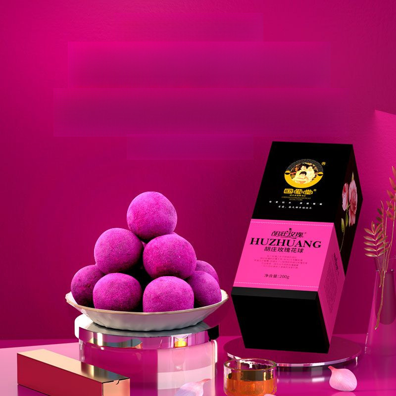 Guoaitang Huzhuang Rose Flower Ball ไม่มีกำมะถัน Pingyin Rose Tea Rose Crown Tea Rose Tea ชาสมุนไพรช