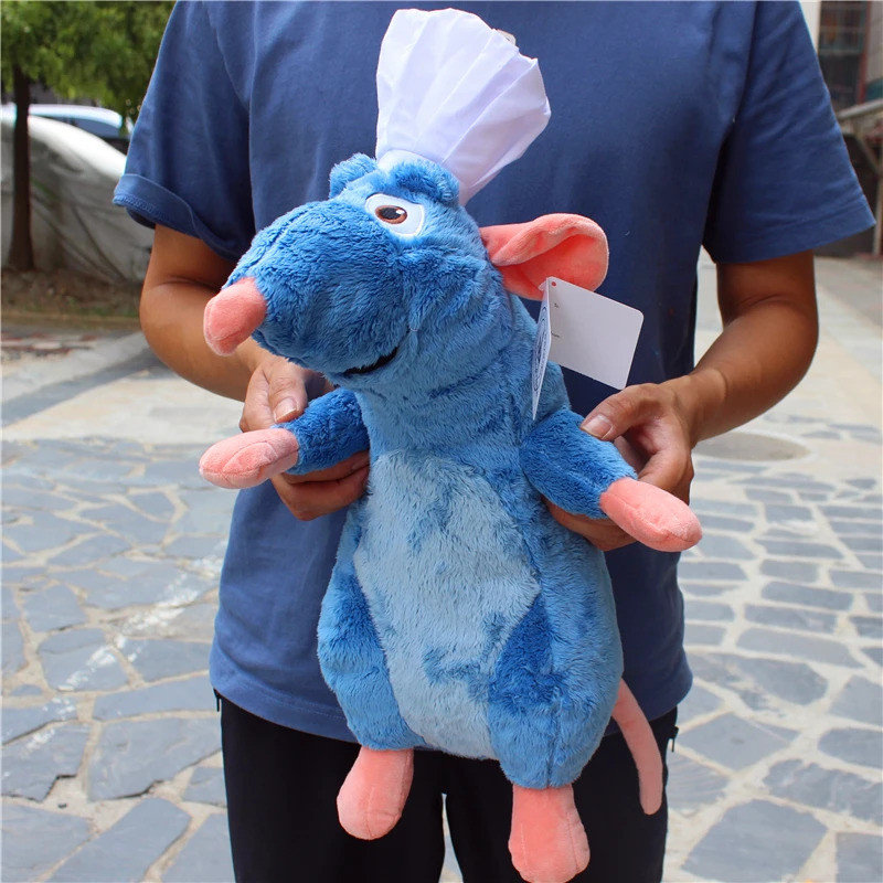Disney 45 ซม.Ratatouille Remy ขนมปังหมวกเมาส์ของเล่นตุ๊กตา Plushie สัตว์เด็กเด็กของขวัญวันเกิดตุ๊กตาสัตว์ตุ๊กตา