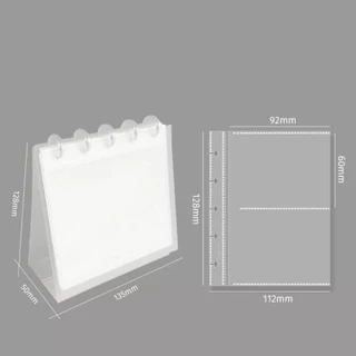 CAJA1 ที่ใส่โฟโต้การ์ด, อัลบั้มภาพตั้งโต๊ะแบบใส DIY, ความเรียบง่ายในการตกแต่งภาพการ์ดไอดอลขนาด 3 นิ้ว/3.5 นิ้ว