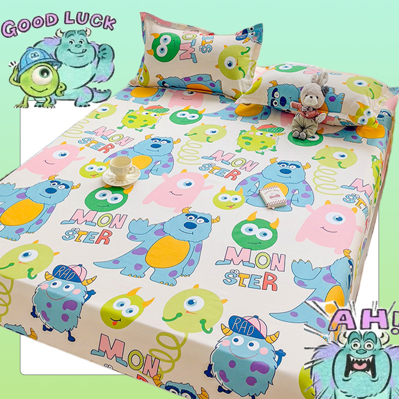 ผ้าปูที่นอนลาย Hello Kitty 3ฟุต 3.5ฟุต 5ฟุต 6ฟุต ผ้าปูที่นอนลายดอกไม้